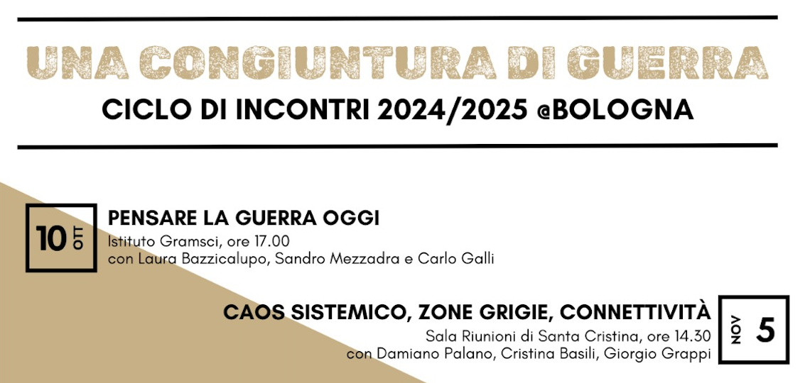 UNA CONGIUNTURA DI GUERRA – Ciclo di incontri 2024-2025